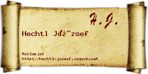 Hechtl József névjegykártya